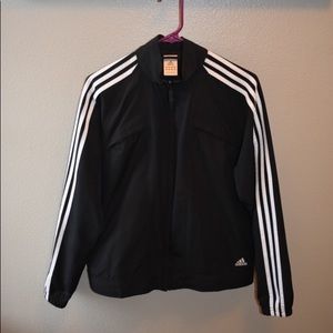 Adidas windbreaker athletic track jacket women’s